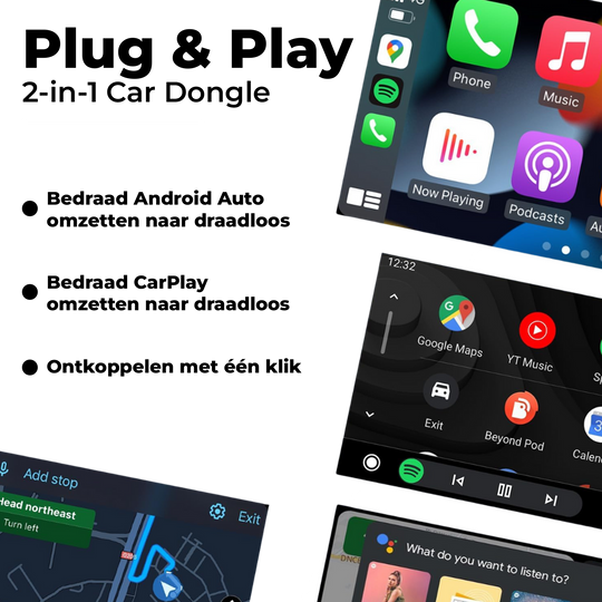 Overzicht Functies CarMe Premium 2-in-1 Car Dongle