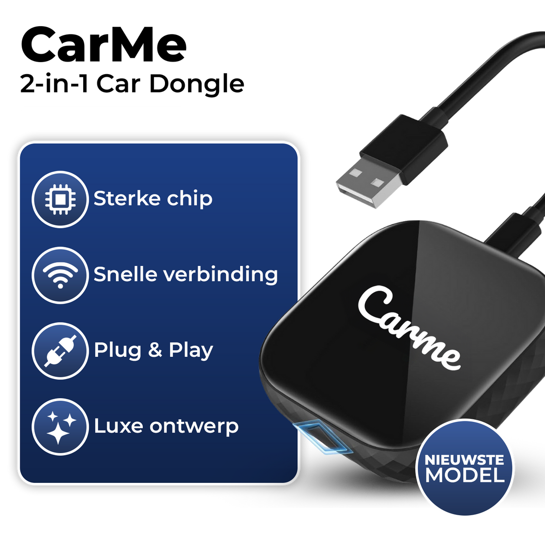 Carme 2-in-1 Carplay en Android Auto Dongle, Productinformatie