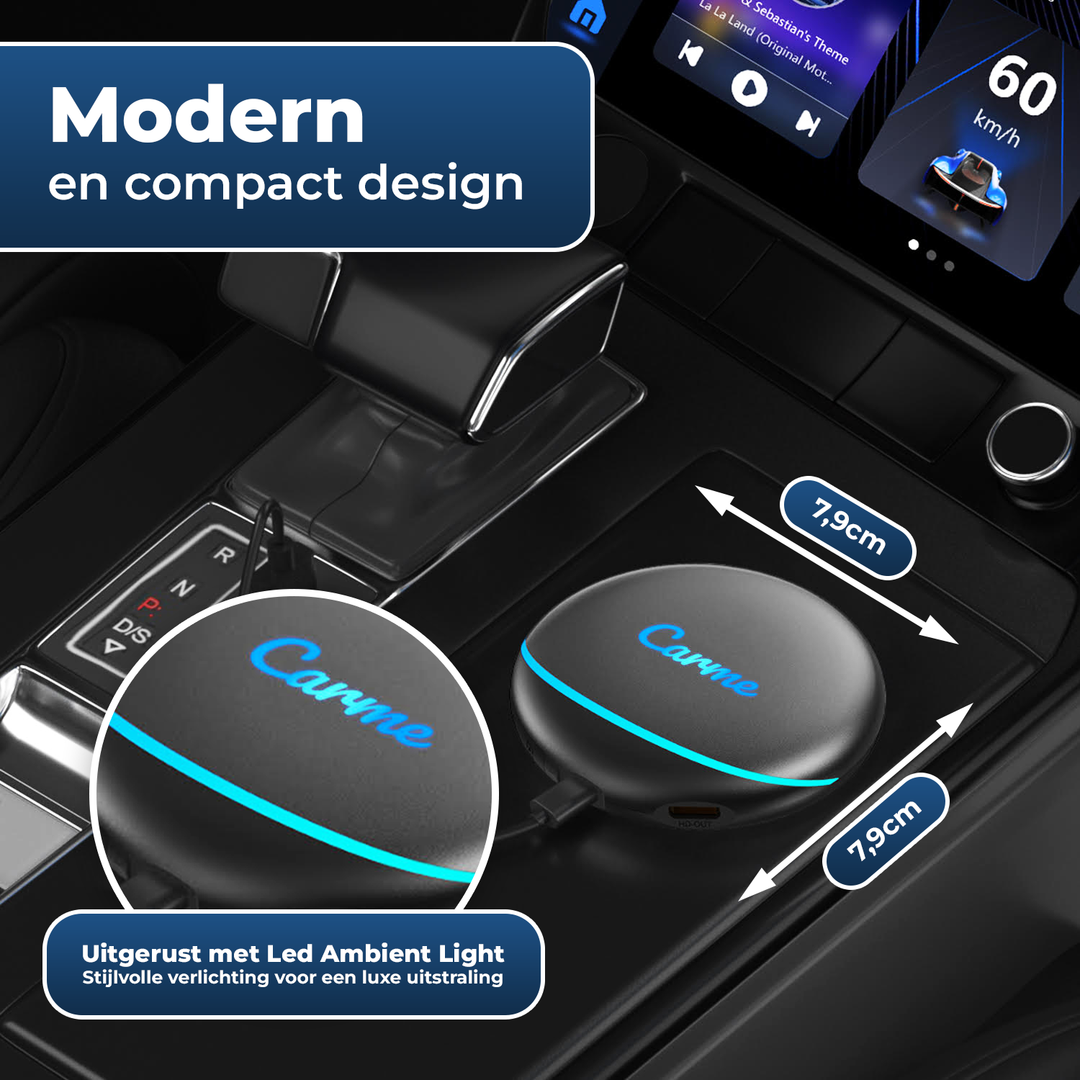 CarMe CarPlay Ai Box, Modern en Compact Design