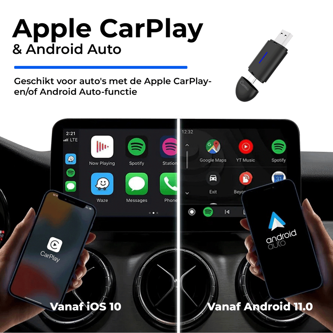 CarMe Mini 2-in-1 Car Dongle Zwart, Compatibiliteit