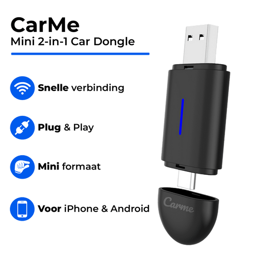 CarMe Mini 2-in-1 Car Dongle Zwart, Kenmerken