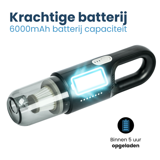 Carme Auto Stofzuiger, Krachtige Batterij