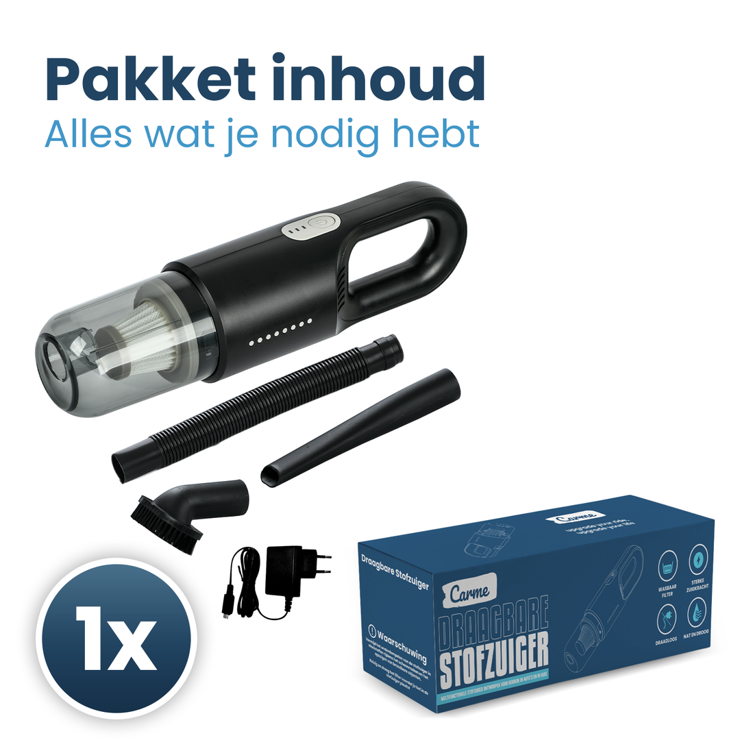 Carme Auto Stofzuiger, Inhoud Verpakking