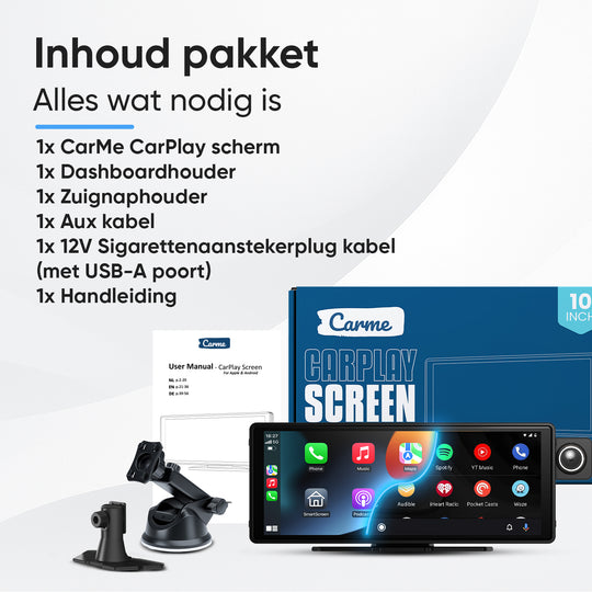 CarPlay Scherm 10 inch Met Ingebouwde Dashcam