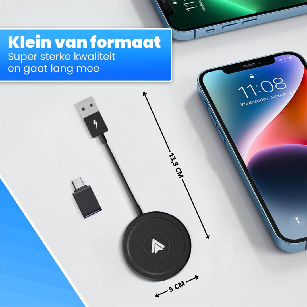 CarMe Android Auto Dongle Zwart Nieuw Model, Afmetingen