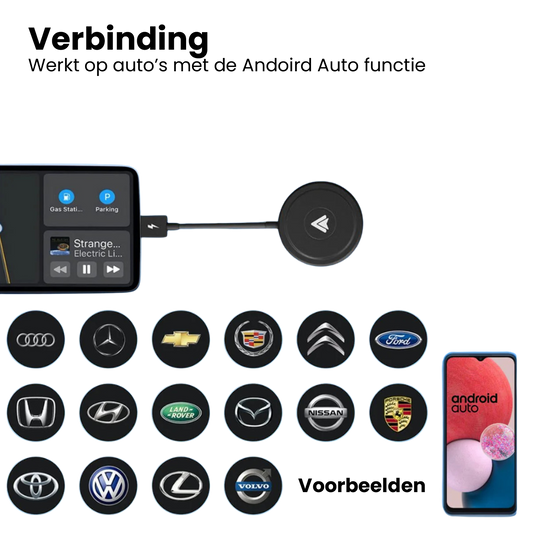 CarMe Android Auto Dongle Zwart Nieuw Model, Ondersteunende Automodellen