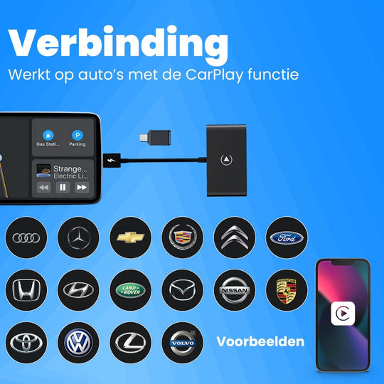 Carme CarPlay Dongle Zwart, Ondersteunende Automodellen