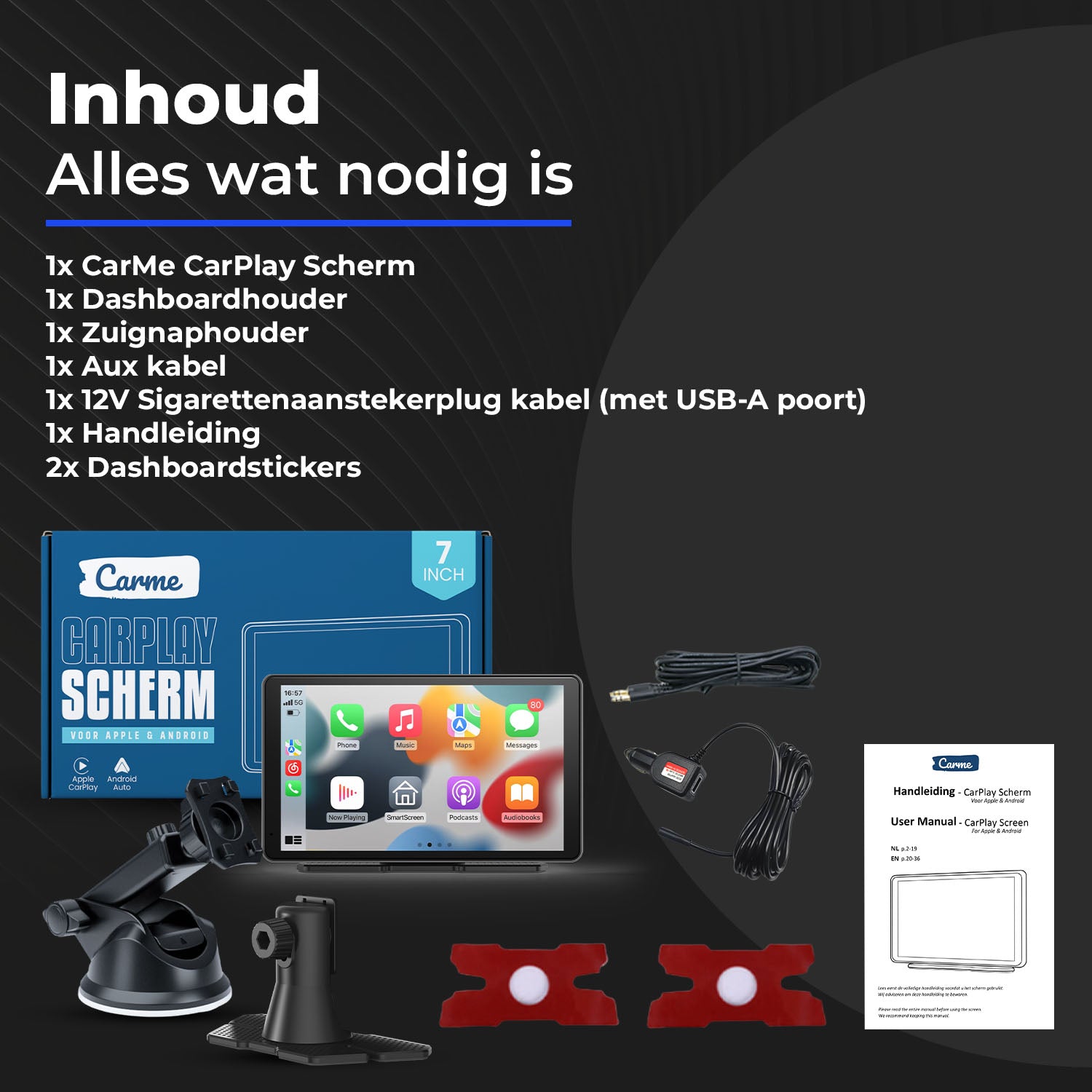 Vind carplay scherm houder op - maart 2026