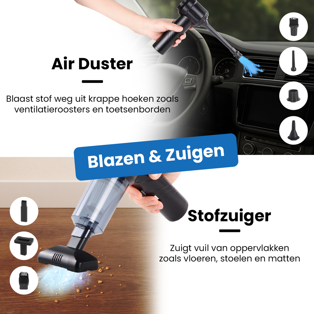 2-in-1 Auto Stofzuiger