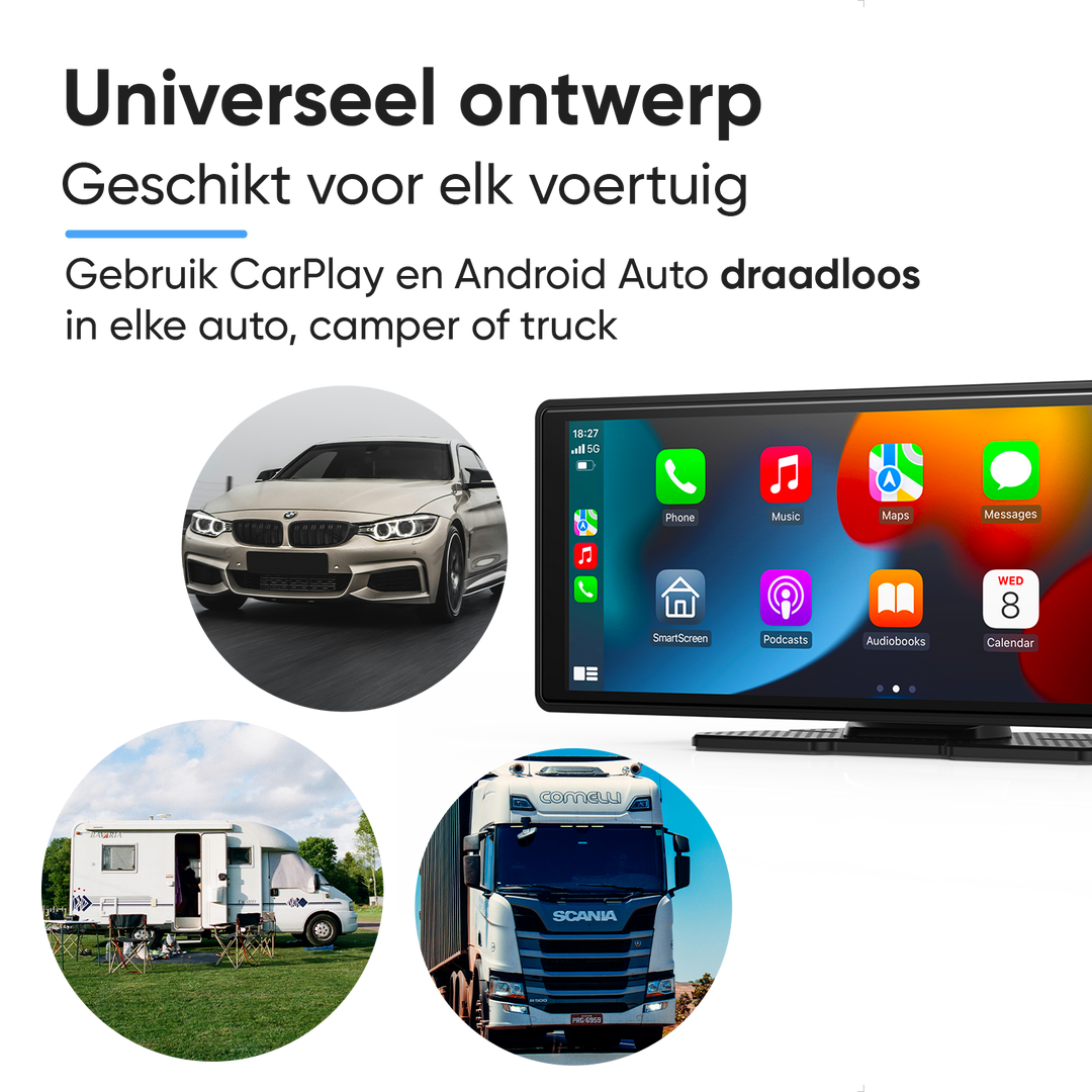 CarPlay Scherm 10 inch Met Ingebouwde Dashcam