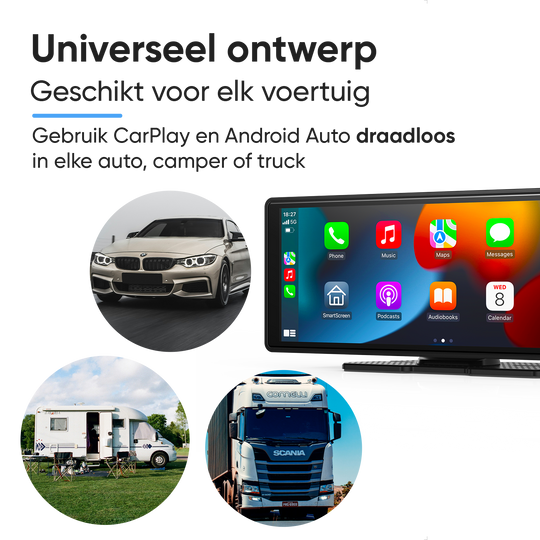 CarPlay Scherm 10 inch Met Ingebouwde Dashcam