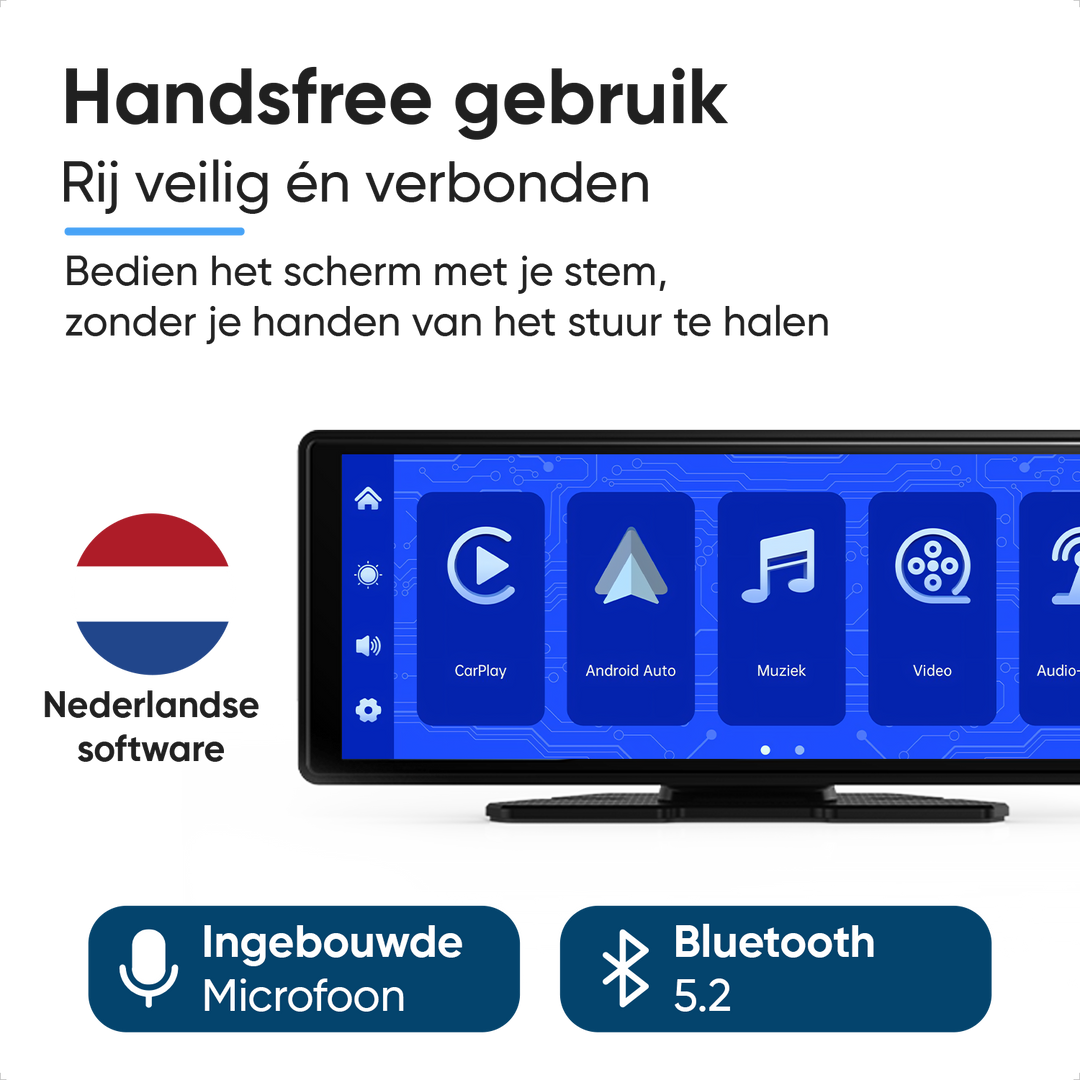 CarPlay Scherm 10 inch Met Ingebouwde Dashcam