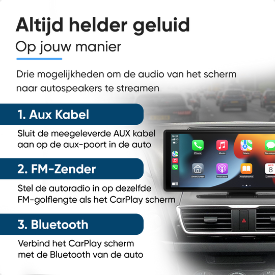 CarPlay Scherm 10 inch Met Ingebouwde Dashcam