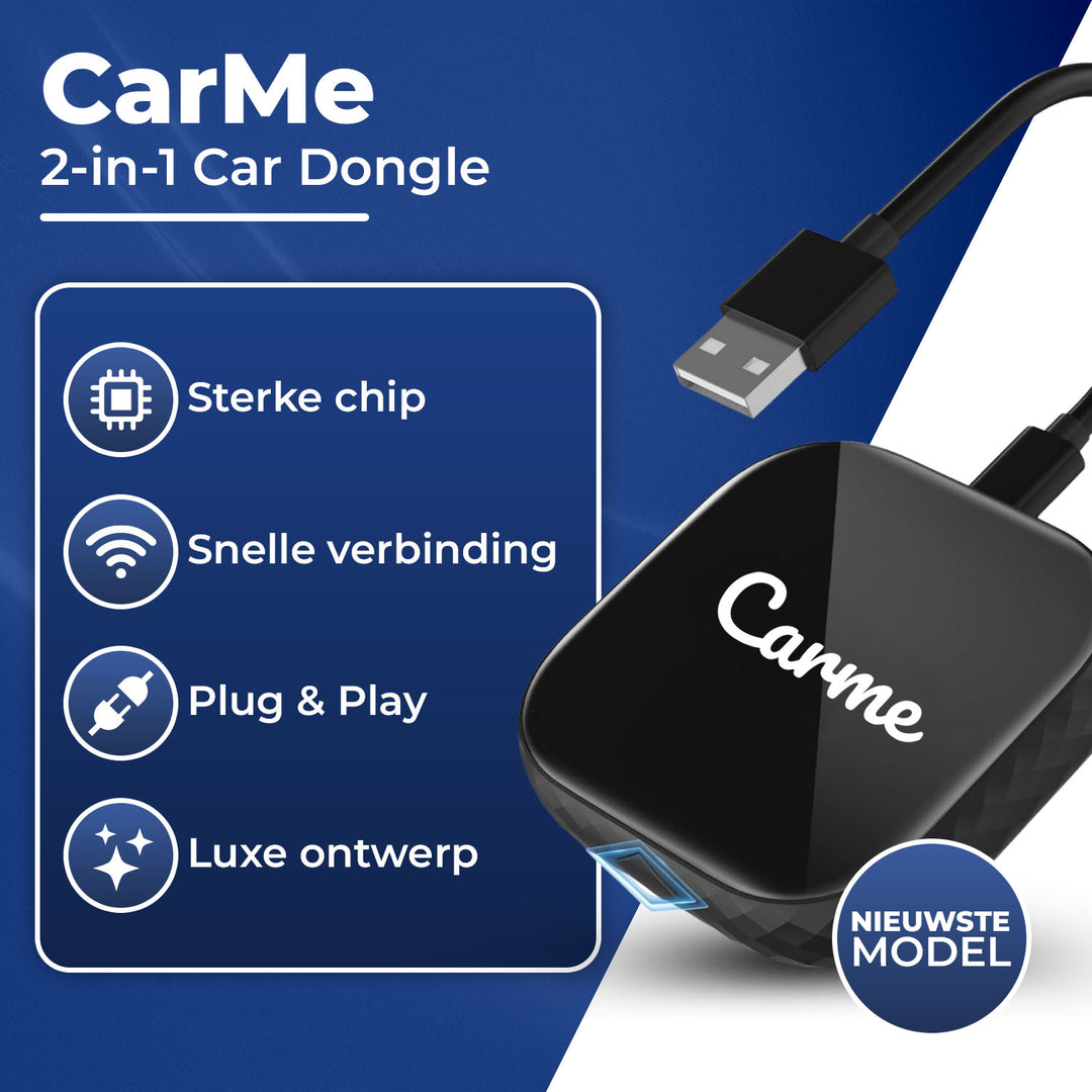 Carme 2-in-1 Carplay en Android Auto Dongle, Productinformatie