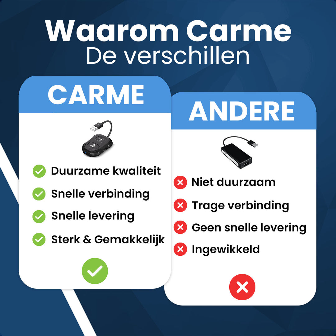 Waarom Kiezen Voor Carme 2-in-1 Carplay en Android Auto Dongle