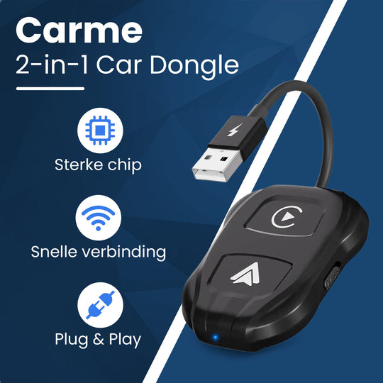 Carme 2-in-1 Carplay en Android Auto Dongle, Productinformatie