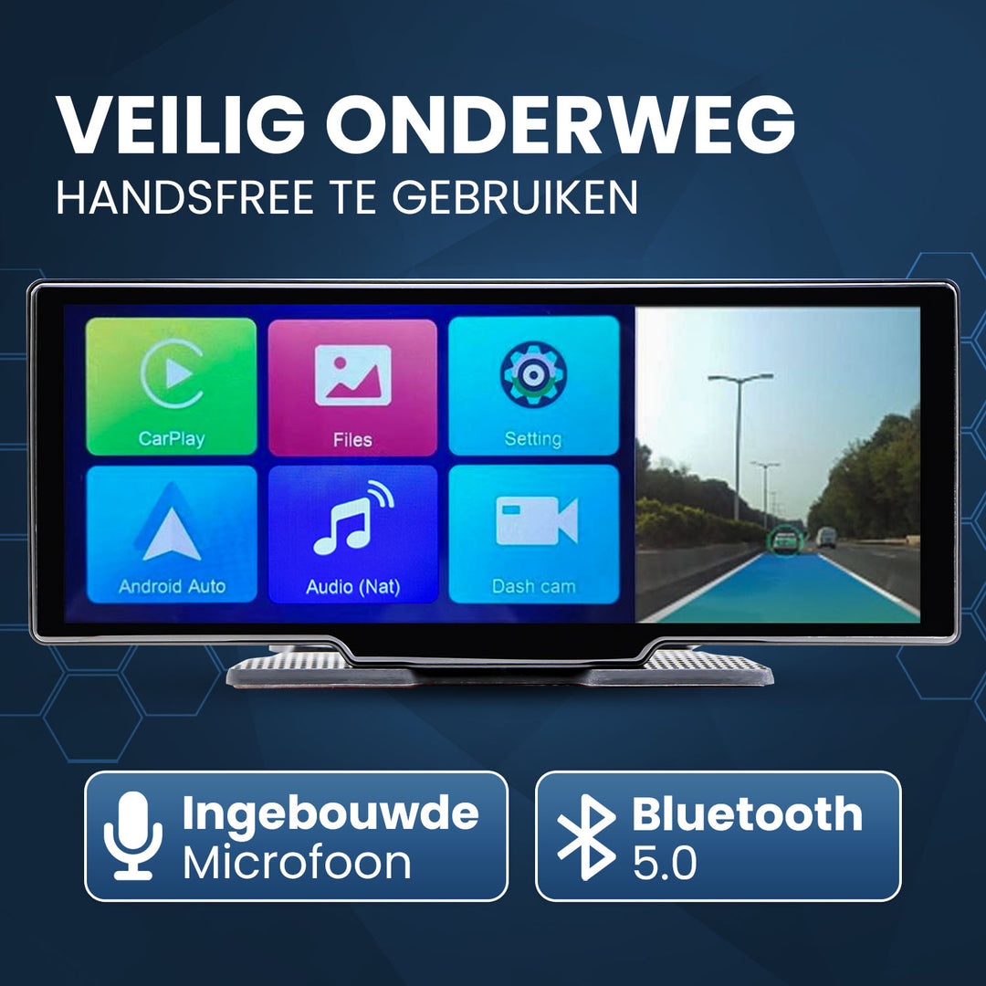 Carme Navigatiesysteem Inclusief Dashcam - Apple CarPlay/Android Auto, Handsfree