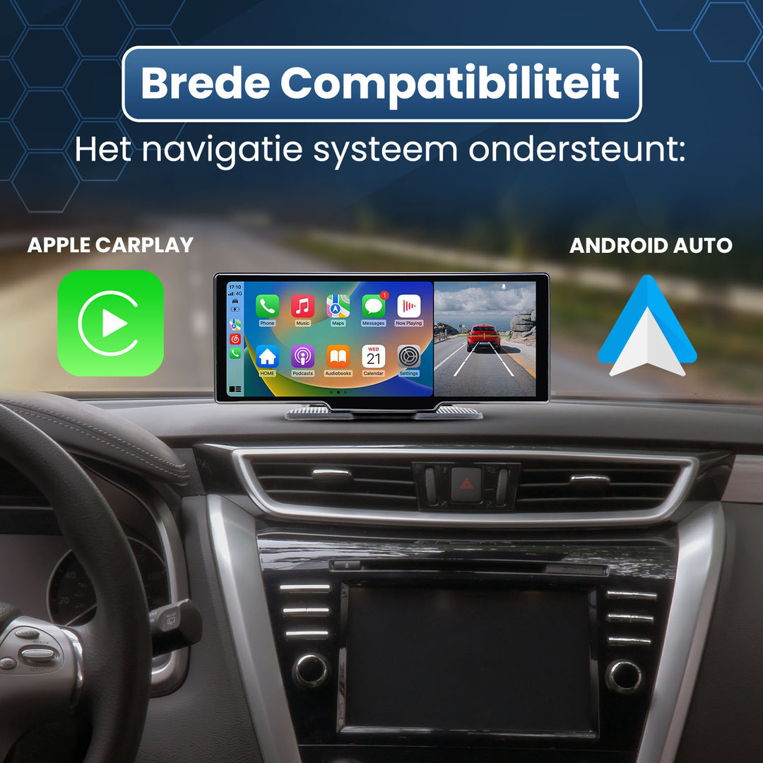 Carme Navigatiesysteem Inclusief Dashcam - Apple CarPlay/Android Auto, Compatibiliteit