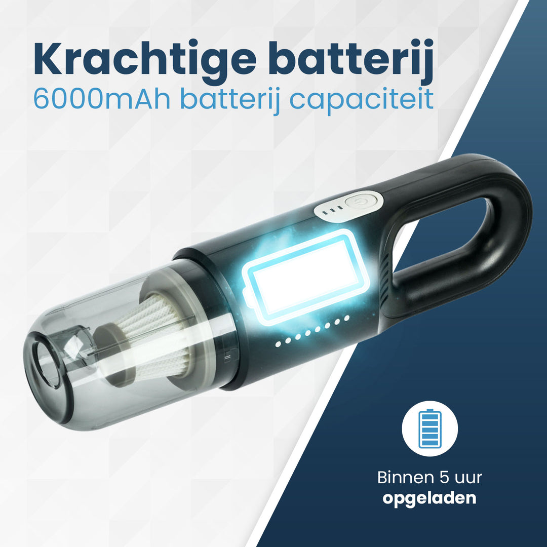 Carme Auto Stofzuiger, Krachtige Batterij