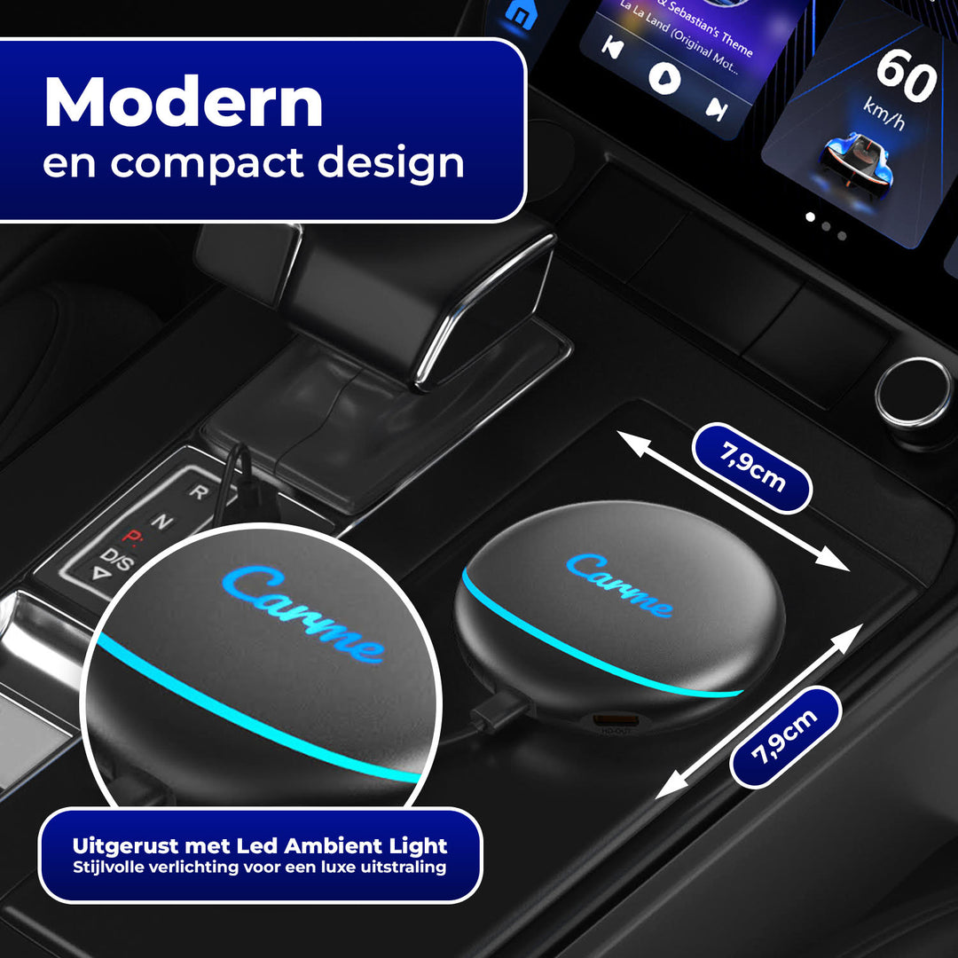 CarMe CarPlay Ai Box, Modern en Compact Design