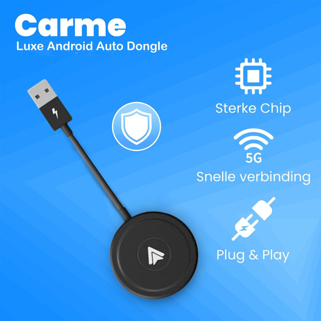 Carme Android Auto Dongle Zwart Nieuw Model, Productinformatie